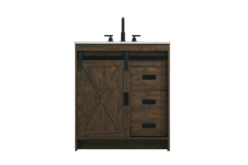 Elegant Lighting Austin Vanity Cabinet 1Dr 2Dw 30 Inch x34 Inch x22 Inch in Expresso Model: VF90530EX