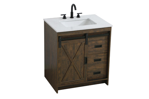 Elegant Lighting Austin Vanity Cabinet 1Dr 2Dw 30 Inch x34 Inch x22 Inch in Expresso Model: VF90530EX