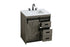 Elegant Lighting Austin Vanity Cabinet 1Dr 2Dw 30 Inch x34 Inch x22 Inch in Rustic Grey Model: VF90530RG