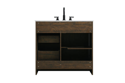 Elegant Lighting Austin Vanity Cabinet 1Dr 2Dw 36 Inch x34 Inch x22 Inch in Expresso Model: VF90536EX