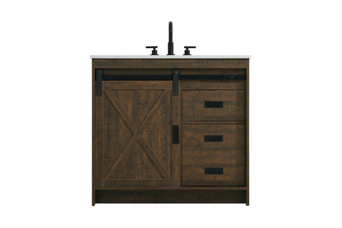 Elegant Lighting Austin Vanity Cabinet 1Dr 2Dw 36 Inch x34 Inch x22 Inch in Expresso Model: VF90536EX