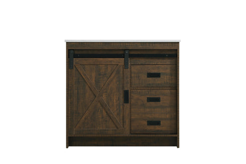 Elegant Lighting Austin Vanity Cabinet 1Dr 2Dw 36 Inch x34 Inch x22 Inch in Expresso Model: VF90536EX