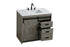 Elegant Lighting Austin Vanity Cabinet 1Dr 2Dw 36 Inch x34 Inch x22 Inch in Rustic Grey Model: VF90536RG