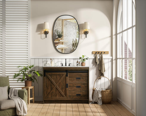 Elegant Lighting Austin Vanity Cabinet 1Dr 2Dw 42 Inch x34 Inch x22 Inch in Expresso Model: VF90542EX