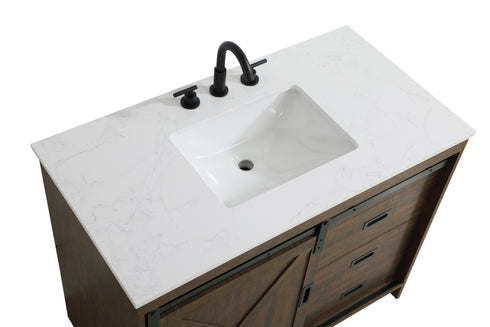 Elegant Lighting Austin Vanity Cabinet 1Dr 2Dw 42 Inch x34 Inch x22 Inch in Expresso Model: VF90542EX