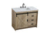 Elegant Lighting Austin Vanity Cabinet 1Dr 2Dw 42 Inch x34 Inch x22 Inch in Natural Oak Model: VF90542NT