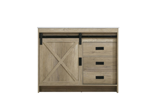 Elegant Lighting Austin Vanity Cabinet 1Dr 2Dw 42 Inch x34 Inch x22 Inch in Natural Oak Model: VF90542NT