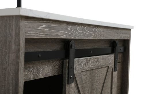 Elegant Lighting Austin Vanity Cabinet 1Dr 2Dw 42 Inch x34 Inch x22 Inch in Rustic Grey Model: VF90542RG
