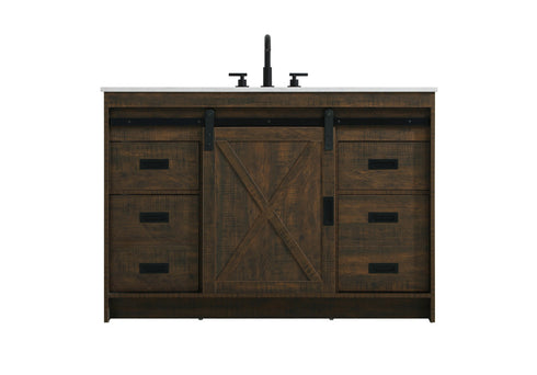Elegant Lighting Austin Vanity Cabinet 1Dr 4Dw 48 Inch x34 Inch x22 Inch in Expresso Model: VF90548EX