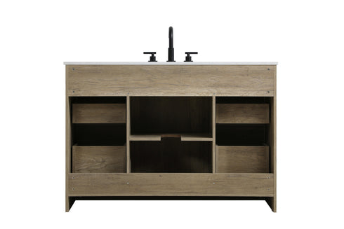 Elegant Lighting Austin Vanity Cabinet 1Dr 4Dw 48 Inch x34 Inch x22 Inch in Natural Oak Model: VF90548NT