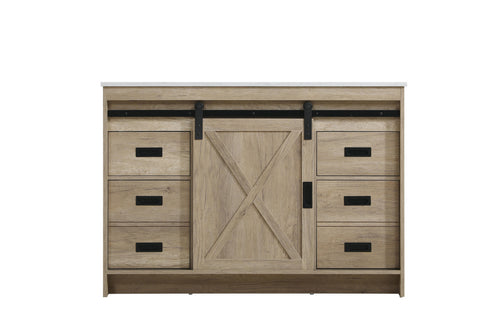 Elegant Lighting Austin Vanity Cabinet 1Dr 4Dw 48 Inch x34 Inch x22 Inch in Natural Oak Model: VF90548NT
