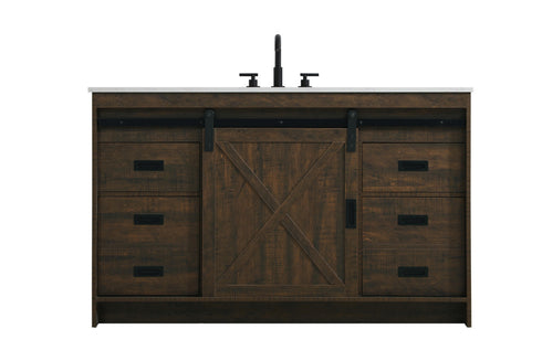 Elegant Lighting Austin Vanity Cabinet 1Dr 4Dw 54 Inch x34 Inch x22 Inch in Expresso Model: VF90554EX