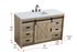 Elegant Lighting Austin Vanity Cabinet 1Dr 4Dw 54 Inch x34 Inch x22 Inch in Natural Oak Model: VF90554NT