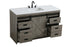 Elegant Lighting Austin Vanity Cabinet 1Dr 4Dw 54 Inch x34 Inch x22 Inch in Rustic Grey Model: VF90554RG