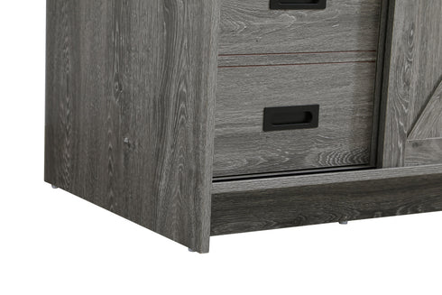 Elegant Lighting Austin Vanity Cabinet 1Dr 4Dw 54 Inch x34 Inch x22 Inch in Rustic Grey Model: VF90554RG