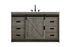 Elegant Lighting Austin Vanity Cabinet 1Dr 4Dw 54 Inch x34 Inch x22 Inch in Rustic Grey Model: VF90554RG