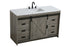Elegant Lighting Austin Vanity Cabinet 1Dr 4Dw 54 Inch x34 Inch x22 Inch in Rustic Grey Model: VF90554RG