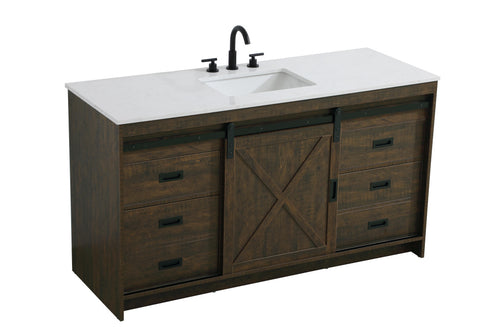 Elegant Lighting Austin Vanity Cabinet 1Dr 4Dw 60 Inch x34 Inch x22 Inch in Expresso Model: VF90560EX