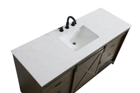 Elegant Lighting Austin Vanity Cabinet 1Dr 4Dw 60 Inch x34 Inch x22 Inch in Expresso Model: VF90560EX