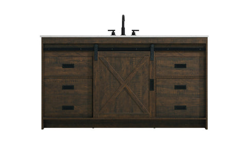 Elegant Lighting Austin Vanity Cabinet 1Dr 4Dw 60 Inch x34 Inch x22 Inch in Expresso Model: VF90560EX