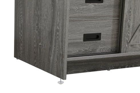 Elegant Lighting Austin Vanity Cabinet 1Dr 4Dw 60 Inch x34 Inch x22 Inch in Rustic Grey Model: VF90560RG