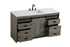 Elegant Lighting Austin Vanity Cabinet 1Dr 4Dw 60 Inch x34 Inch x22 Inch in Rustic Grey Model: VF90560RG