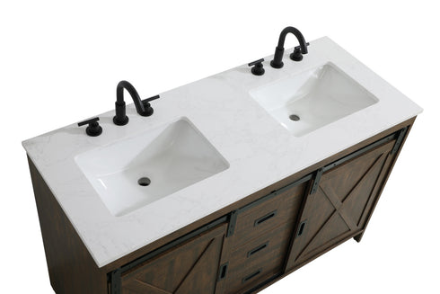 Elegant Lighting Austin Vanity Cabinet 2Dr 2Dw 54 Inch x34 Inch x22 Inch in Expresso Model: VF90554DEX