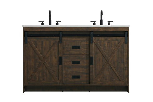 Elegant Lighting Austin Vanity Cabinet 2Dr 2Dw 54 Inch x34 Inch x22 Inch in Expresso Model: VF90554DEX