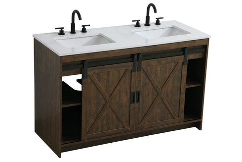 Elegant Lighting Austin Vanity Cabinet 2Dr 2Dw 54 Inch x34 Inch x22 Inch in Expresso Model: VF90554DEX