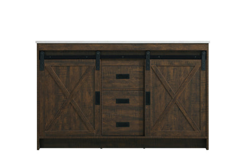 Elegant Lighting Austin Vanity Cabinet 2Dr 2Dw 54 Inch x34 Inch x22 Inch in Expresso Model: VF90554DEX