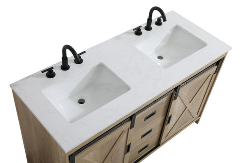 Elegant Lighting Austin Vanity Cabinet 2Dr 2Dw 54 Inch x34 Inch x22 Inch in Natural Oak Model: VF90554DNT