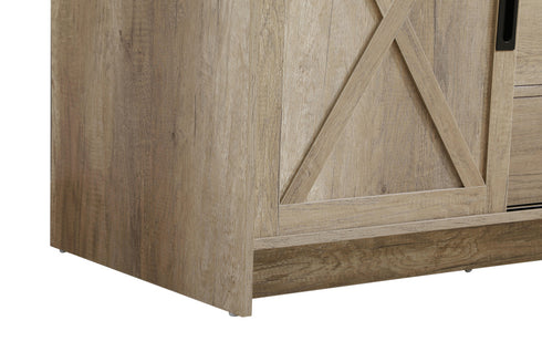 Elegant Lighting Austin Vanity Cabinet 2Dr 2Dw 54 Inch x34 Inch x22 Inch in Natural Oak Model: VF90554DNT