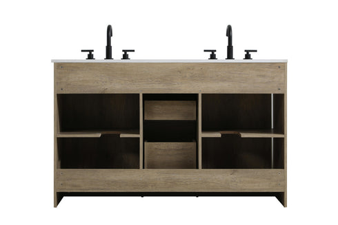 Elegant Lighting Austin Vanity Cabinet 2Dr 2Dw 54 Inch x34 Inch x22 Inch in Natural Oak Model: VF90554DNT