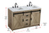 Elegant Lighting Austin Vanity Cabinet 2Dr 2Dw 54 Inch x34 Inch x22 Inch in Natural Oak Model: VF90554DNT