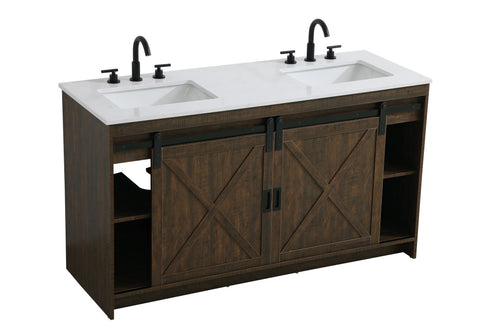Elegant Lighting Austin Vanity Cabinet 2Dr 2Dw 60 Inch x34 Inch x22 Inch in Expresso Model: VF90560DEX