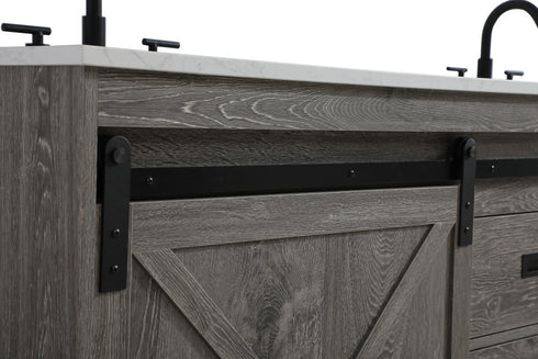 Elegant Lighting Austin Vanity Cabinet 2Dr 2Dw 60 Inch x34 Inch x22 Inch in Rustic Grey Model: VF90560DRG