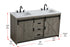 Elegant Lighting Austin Vanity Cabinet 2Dr 2Dw 60 Inch x34 Inch x22 Inch in Rustic Grey Model: VF90560DRG