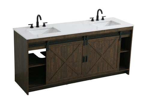 Elegant Lighting Austin Vanity Cabinet 2Dr 2Dw 72 Inch x34 Inch x22 Inch in Expresso Model: VF90572DEX