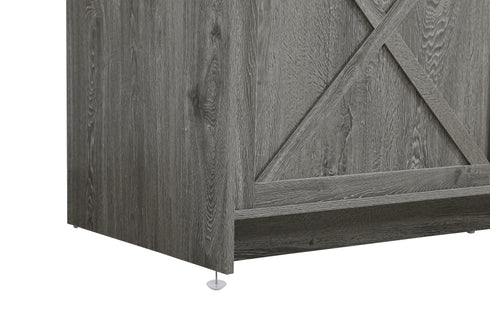 Elegant Lighting Austin Vanity Cabinet 2Dr 2Dw 72 Inch x34 Inch x22 Inch in Rustic Grey Model: VF90572DRG