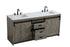 Elegant Lighting Austin Vanity Cabinet 2Dr 2Dw 72 Inch x34 Inch x22 Inch in Rustic Grey Model: VF90572DRG