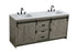 Elegant Lighting Austin Vanity Cabinet 2Dr 2Dw 72 Inch x34 Inch x22 Inch in Rustic Grey Model: VF90572DRG