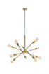 Elegant Lighting Axel 10 Lights in Brass Pendant Model: LD8019D28BR
