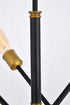 Elegant Lighting Axel 6 Lights Black Pendant in Black and Brass Finish Model: LD8015D18BK