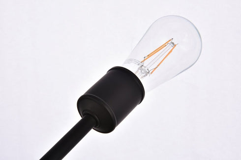 Elegant Lighting Axel 6 lights black pendant with hanging rod Model: LD8015D18BLA
