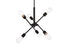 Elegant Lighting Axel 6 lights black pendant with hanging rod Model: LD8015D18BLA