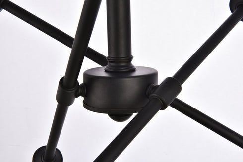 Elegant Lighting Axel 6 lights black pendant with hanging rod Model: LD8015D18BLA