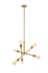 Elegant Lighting Axel 6 Lights in Brass Pendant Model: LD8017D18BR