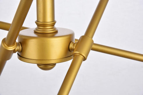 Elegant Lighting Axel 6 Lights in Brass Pendant Model: LD8017D18BR