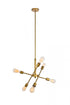 Elegant Lighting Axel 6 Lights in Brass Pendant Model: LD8017D18BR
