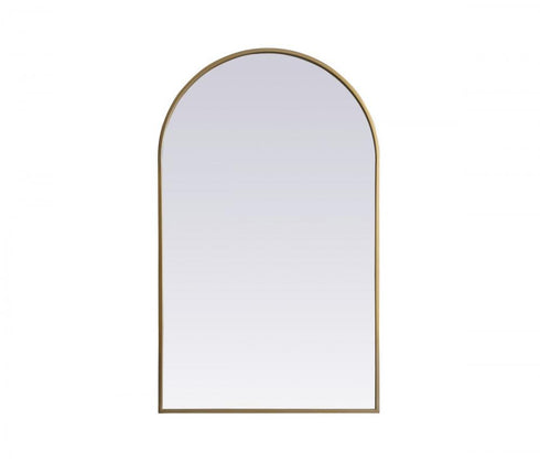 Elegant Lighting Ayra Metal Frame Arch Mirror 33x42 Inch in Black Model: MR1A3342BLK